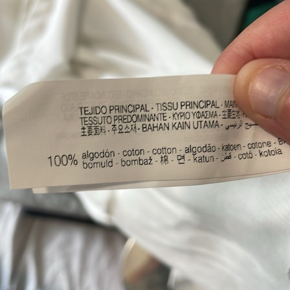 Zara NWT Fitted Classic White Short Sleeve Top With Shoulder Pads Size Small - Picture 6 of 7